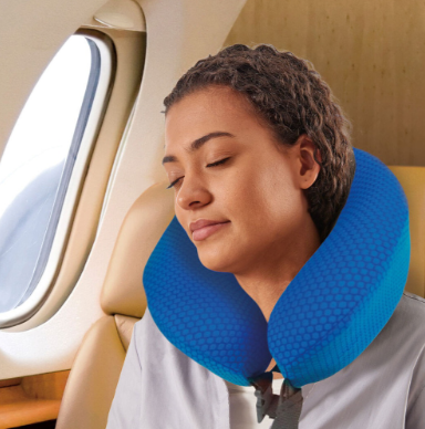 Smooth Trip Memory Foam Pillow Blue