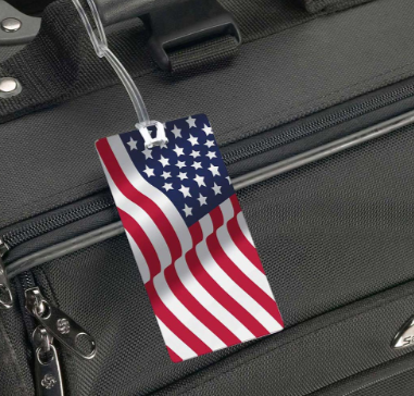 Smooth Trip Vinyl Luggage Tags American Flag