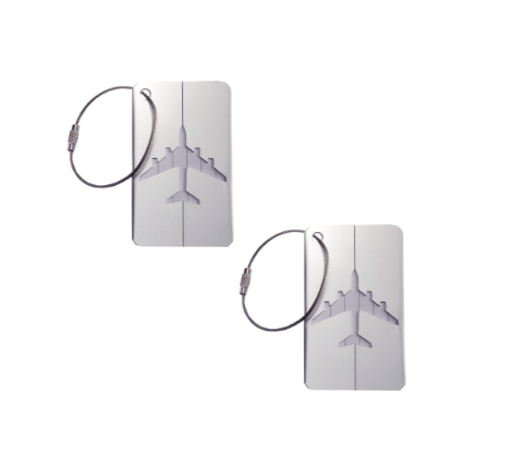 Smooth Trip Aluminum Luggage Tags - 2 pack