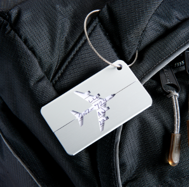 Smooth Trip Aluminum Luggage Tags - 2 pack Silver