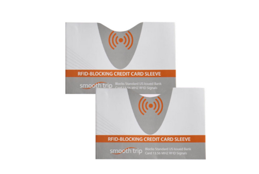 Smooth Trip RFID Blocking Credit Card Sleeves White