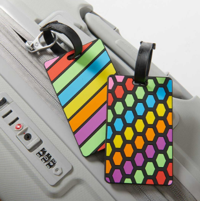 Smooth Trip Luggage Tags - Rubberized - 2 pack Assorted