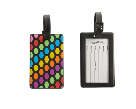 Smooth Trip Luggage Tags - Rubberized - 2 pack