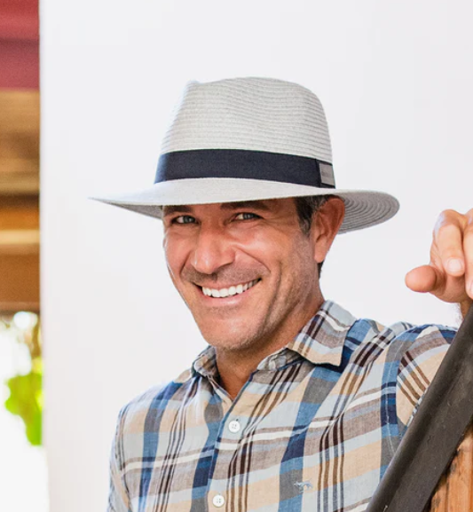 Wallaroo Packable Hat- Carkella Fairway Fedora UPF 50+ Fairway - Light Grey