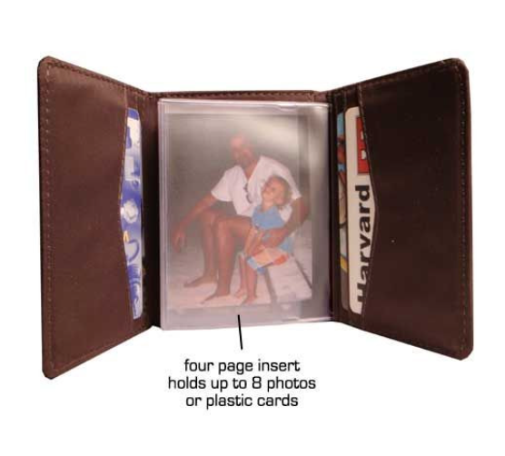 Big Skinny Card/Photo Insert for Trifold Wallet (wallet NOT included) Clear