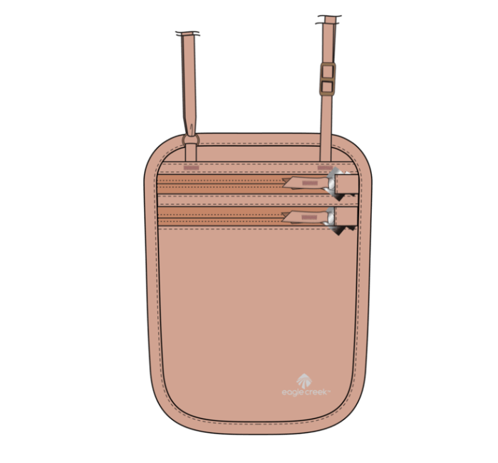 Eagle Creek Silk Undercover Neck Wallet - EC041122 Rose