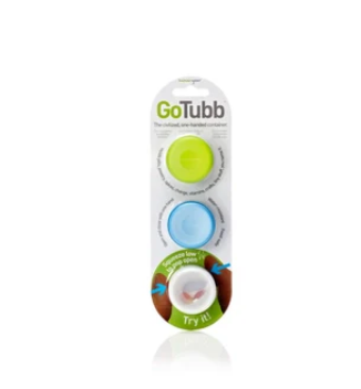 Gotubb 3-Pack Reusable Storage/Travel Container Jugs (Small) Clear Green Blue