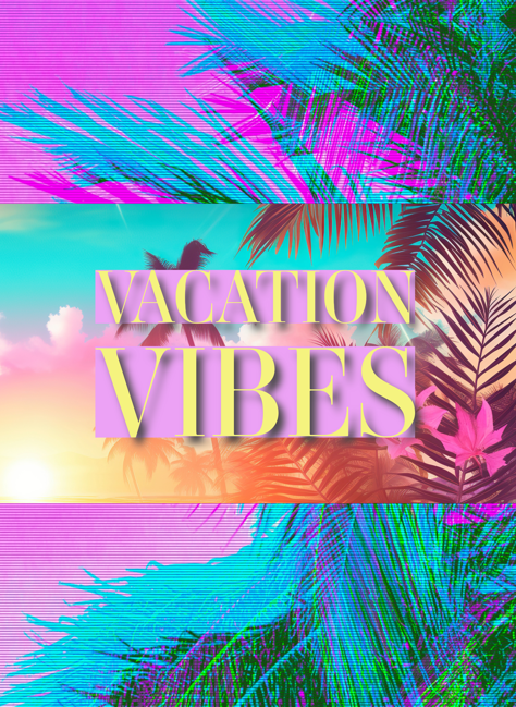 Lieber's Luggage® Lab Greeting Cards- Vacation Collection Vacation Vibes- Miami Cool