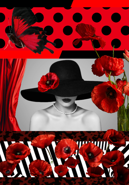 Lieber's Luggage® Lab Greeting Cards- Fashion Collection Red & Black