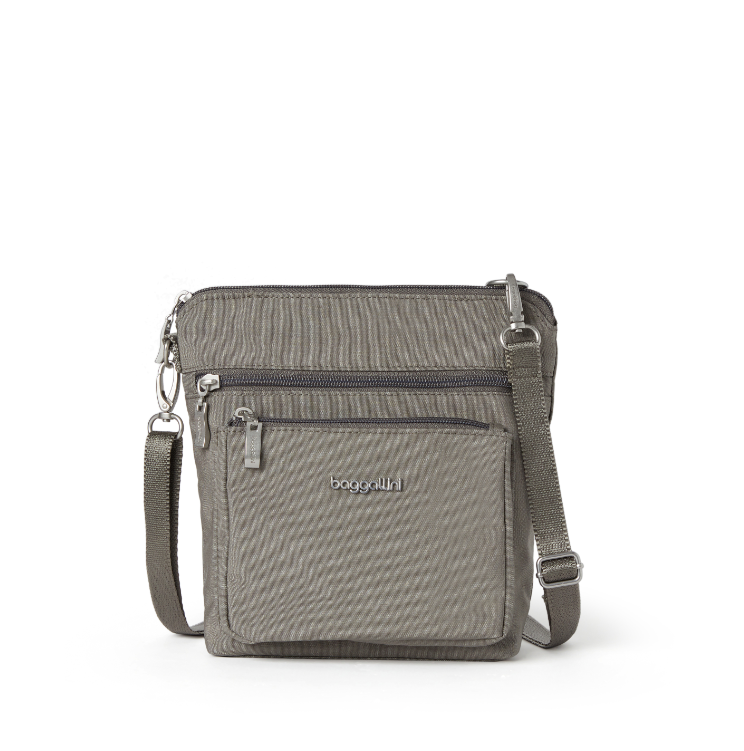Baggallini Modern Pocket RFID Crossbody Sterling Shimmer