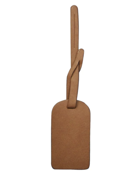 Leather Hangtag Bag Charm with Free Monogram Antique Saddle