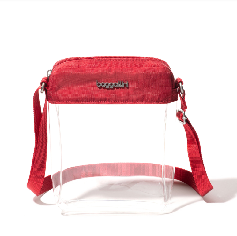 Baggallini Clear Stadium Explorer Red