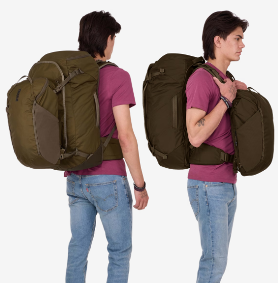 Thule Landmark 70L Unisex Travel Backpack w/ Laptop Storage Deep Khaki