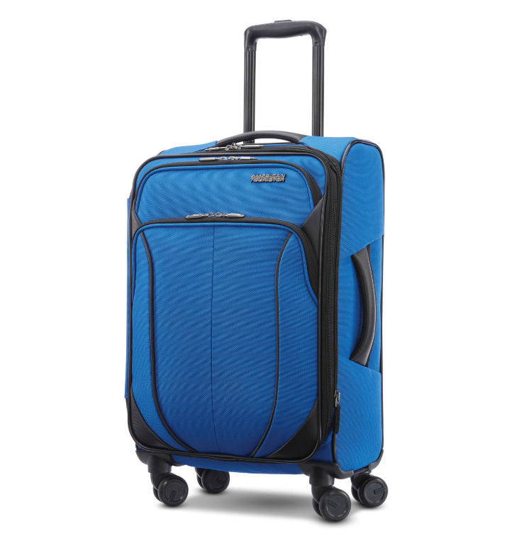 American Tourister 4 Kix 2.0 Softsided Carry-On Spinner Classic Blue