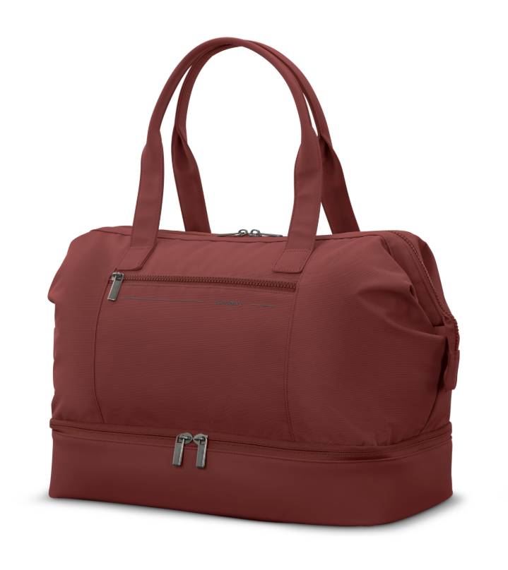 Samsonite COMPANION BAGS Drop Bottom Weekender Laptop Duffle w/ trolley sleeve passthrough Mars Red