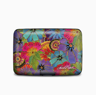 Monarque RFID Armored Wallet Laurel Burch Blossoming Florals