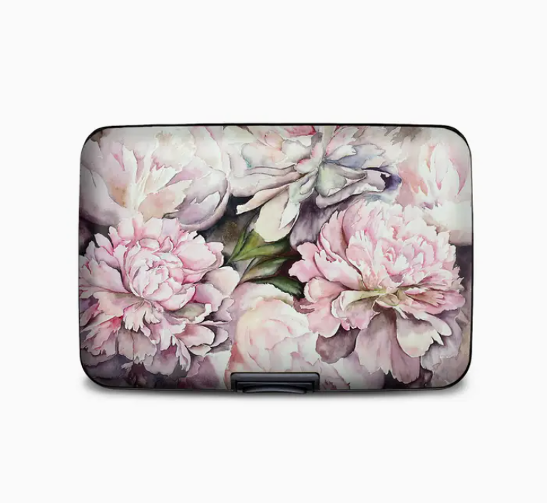 Monarque RFID Armored Wallet Peonies Armored Wallet