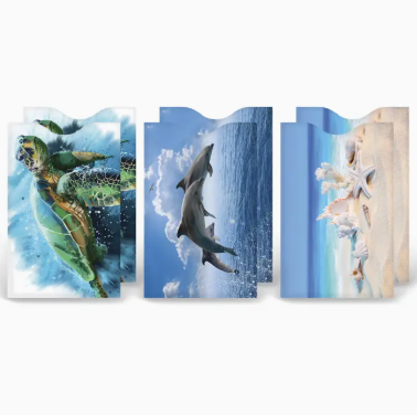 Monarque RFID Protection Card Sleeves - 6 Pack Sealife