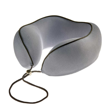 Smooth Trip Memory Contoured Foam Neck Pillow Gray