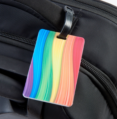 Smooth Trip Luggage Tag - Rubberized Rainbow