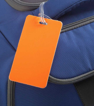 Smooth Trip Vinyl Luggage Tags Orange