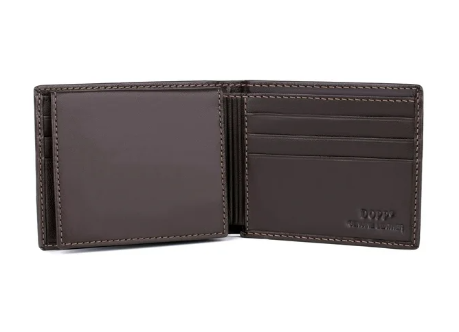 Dopp® Leather Regatta RFID Credit Card Billfold Wallet Brown