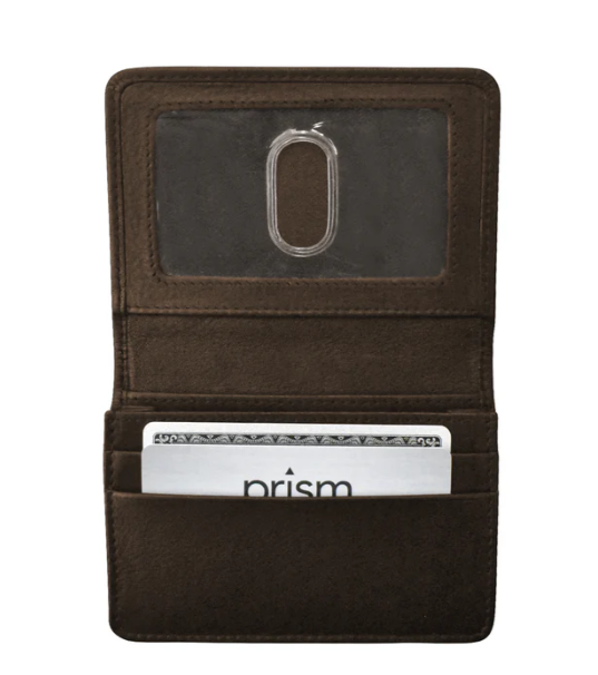 ili New York Premium Leather RFID Flap Wallet Brown