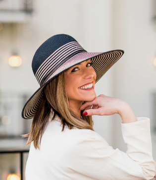 Wallaroo Packable Hat- Marseille UPF 50+ Marseille-Black Natural