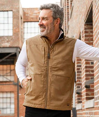 SCOTTeVEST Men's Best Travel Vest with RFID Blocking Pocket Tan Carbon
