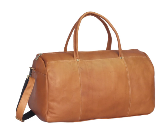 David King- 19" Leather Zippered Duffel Bag (SKU 313)