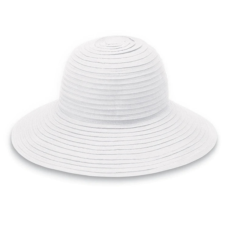 Wallaroo Packable Hat - Scrunchie UPF 50+ Solid White Medium