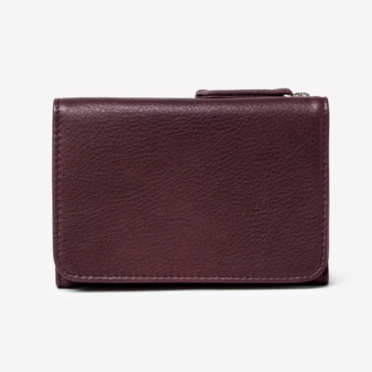 Osgoode Marley Leather RFID Zippered SNAP WALLET- 1250/1320 Mulberry