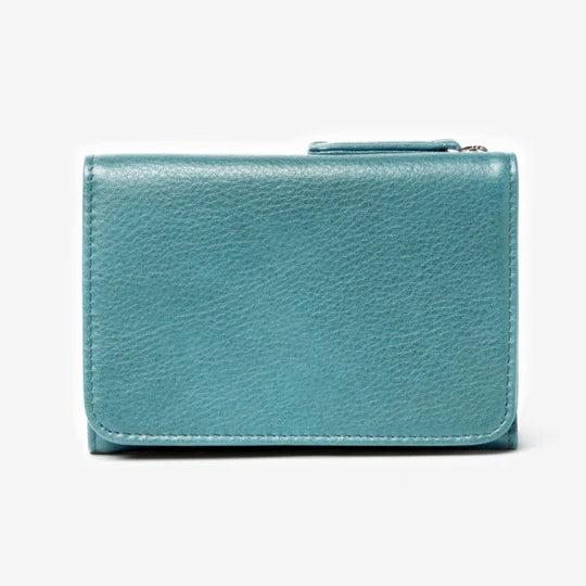 Osgoode Marley Leather RFID Zippered SNAP WALLET- 1250/1320 Teal