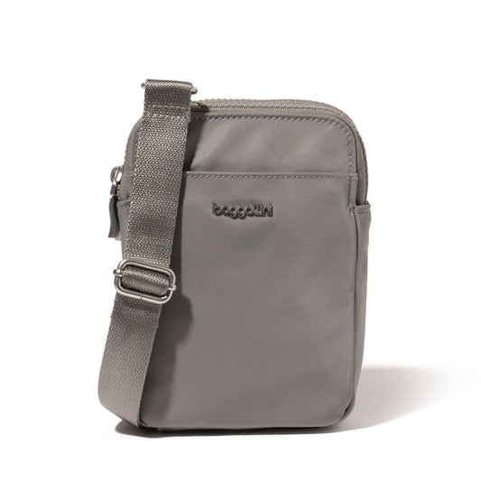Baggallini Modern Take Two RFID Crossbody Steel Grey Twill