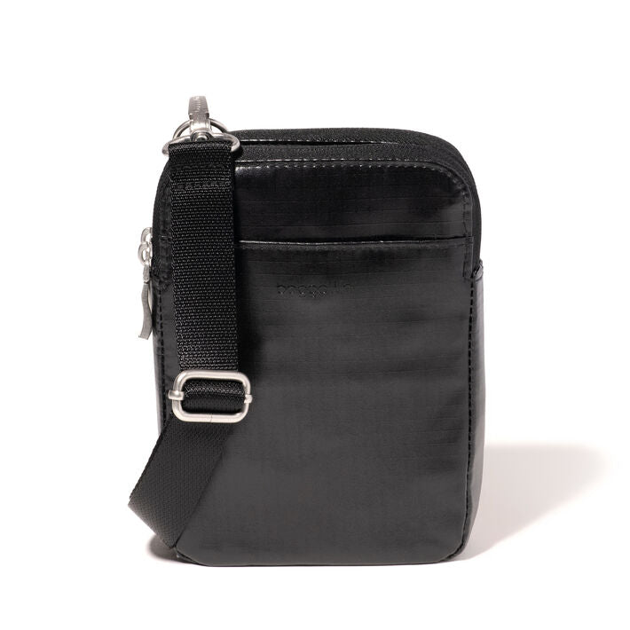 Baggallini Modern Take Two RFID Crossbody Black Gloss Ripstop