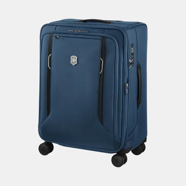 *DISCONTINUED* Victorinox Werks Traveler 6.0 Softside 25” Medium Checked Spinner Blue