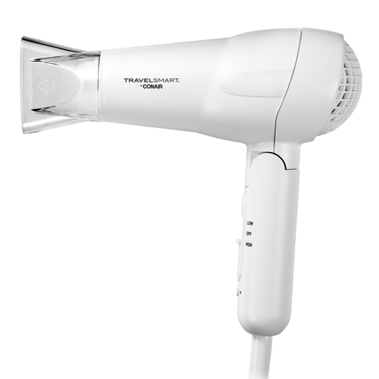 TravelSmart® by Conair 1200-Watt Tourmaline Ceramic Dual Voltage Hair Dryer White