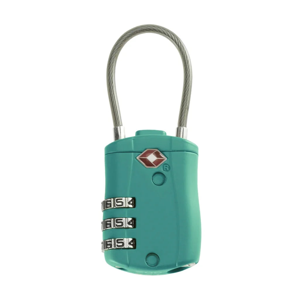 Smooth Trip TSA Accepted Combination Cable Lock Teal