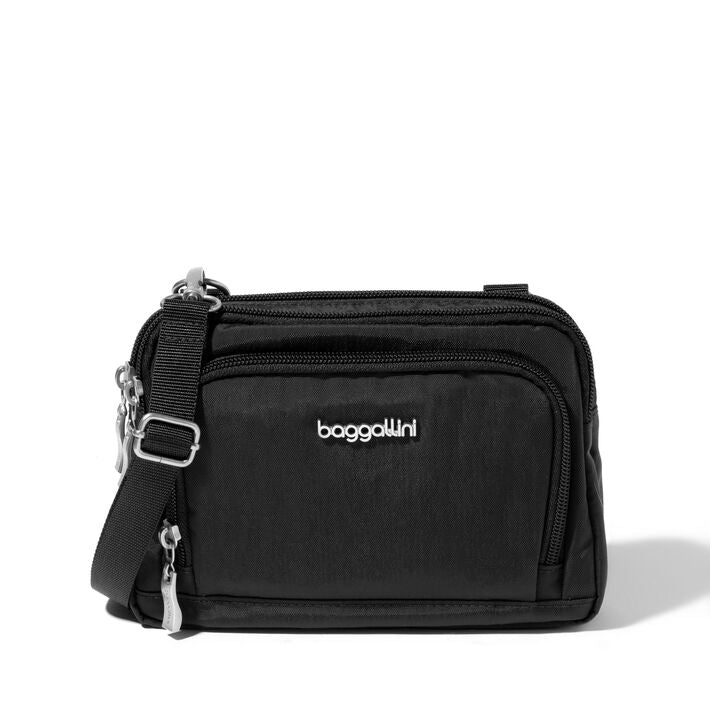 Baggallini Trifecta Wallet RFID Crossbody Black