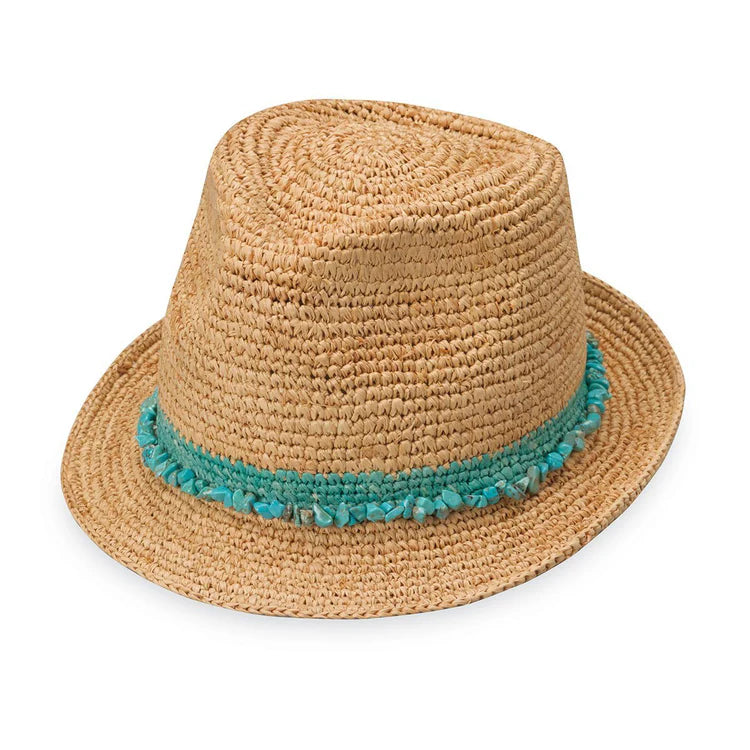 Wallaroo Packable Hat- Tahiti Turquoise Medium