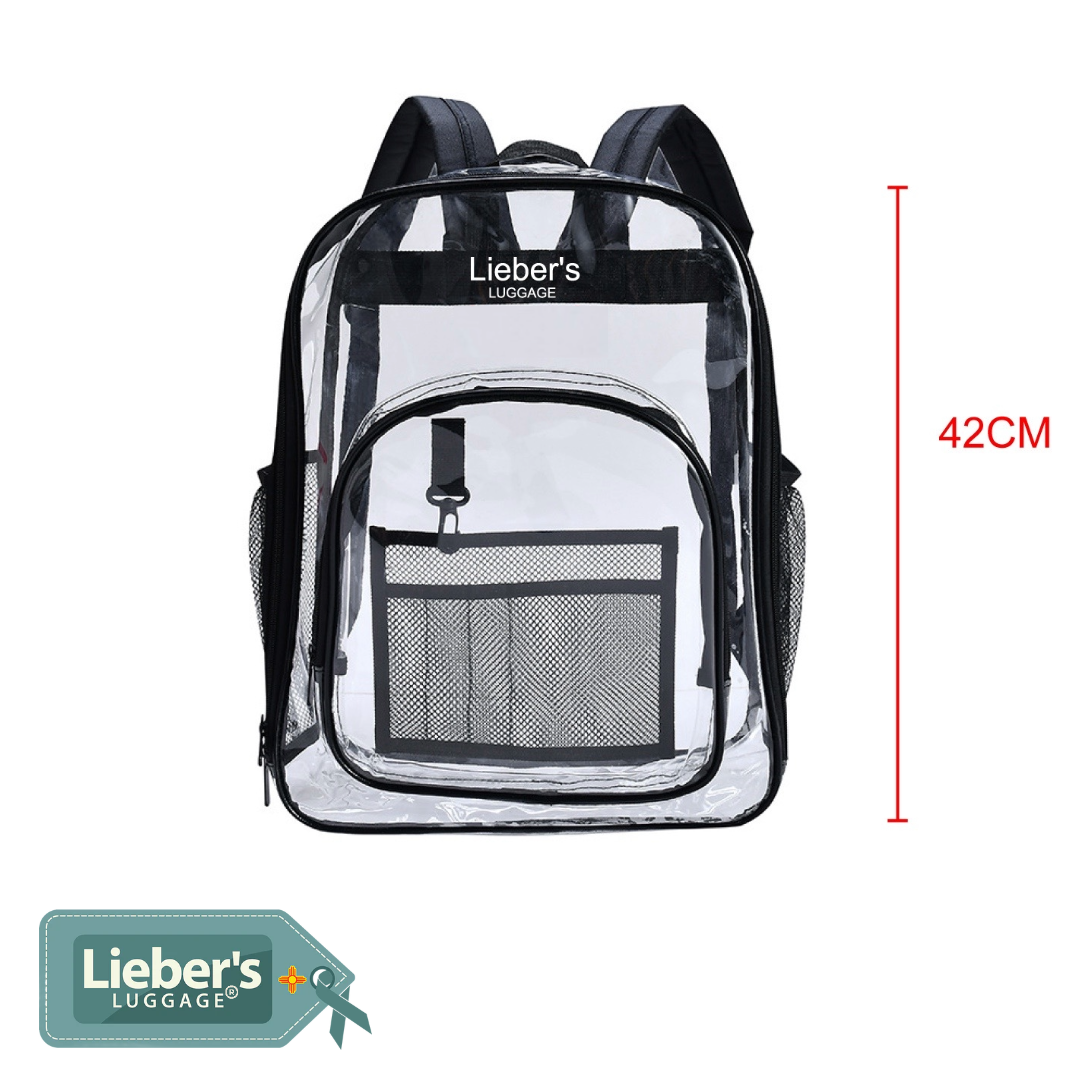 Lieber's Luggage® Lab - Clear Stadium Backpack- Size Large (16")