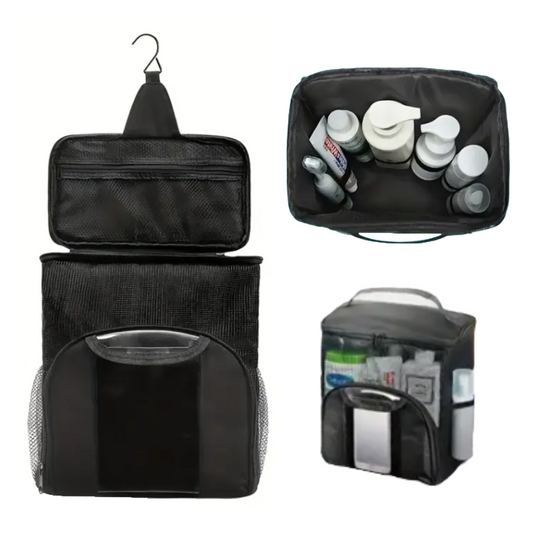 Large Capacity Hanging Toiletry Shower Caddy Black