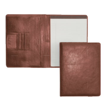 Osgoode Marley RFID Deluxe File Leather Pad - 1831 Brandy
