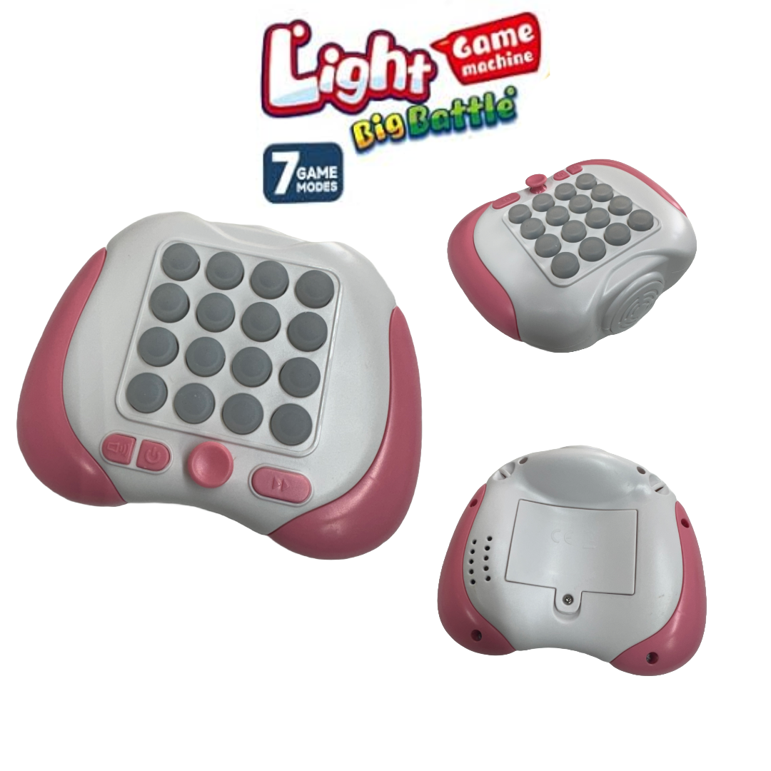 TENDCCY Light Big Battle Game Machine w/ Silicone Buttons (batteries not included) Pink