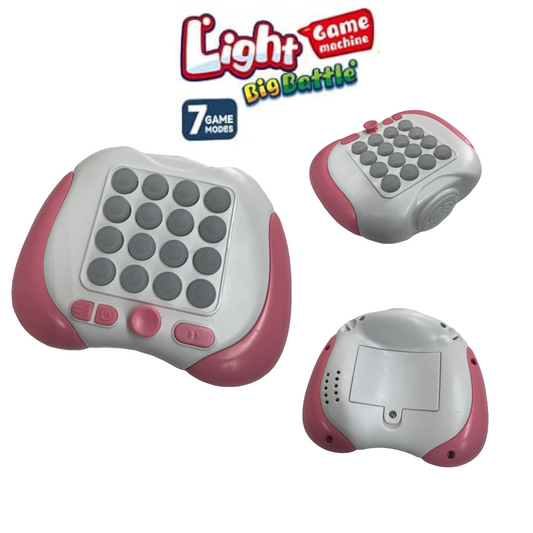 TENDCCY Light Big Battle Game Machine w/ Silicone Buttons (batteries not included) Pink