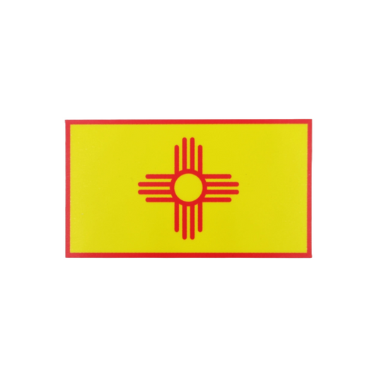 Metal the Brand - Zia Yellow Flag - Sticker Decal Zia NM Flag