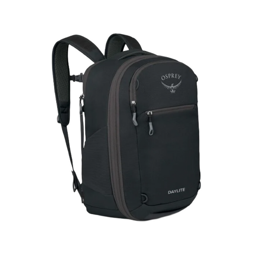 Osprey Daylite™ Expandable Travel BackPack 26+6 with trolley sleeve passthrough Black