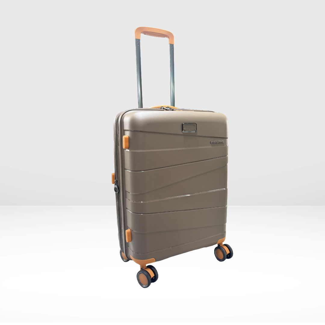 Lieber's Luggage® Legacy Expandable 21" Hardside Carry-On Spinner (Free Monogram, USA Assembled) Mocha
