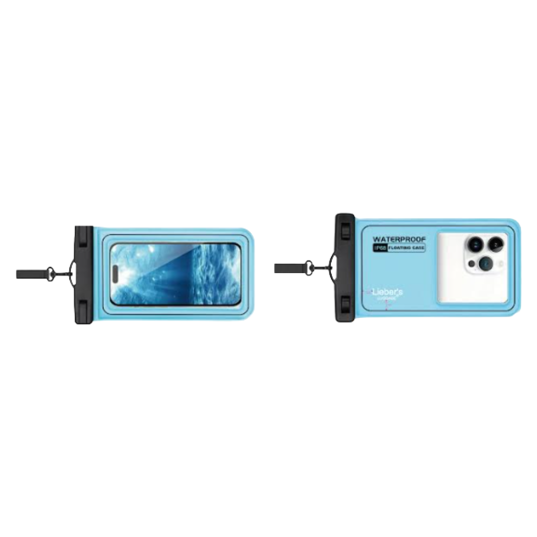 Lieber's Luggage® Lab Floating Waterproof Phone Crossbody Bag Blue