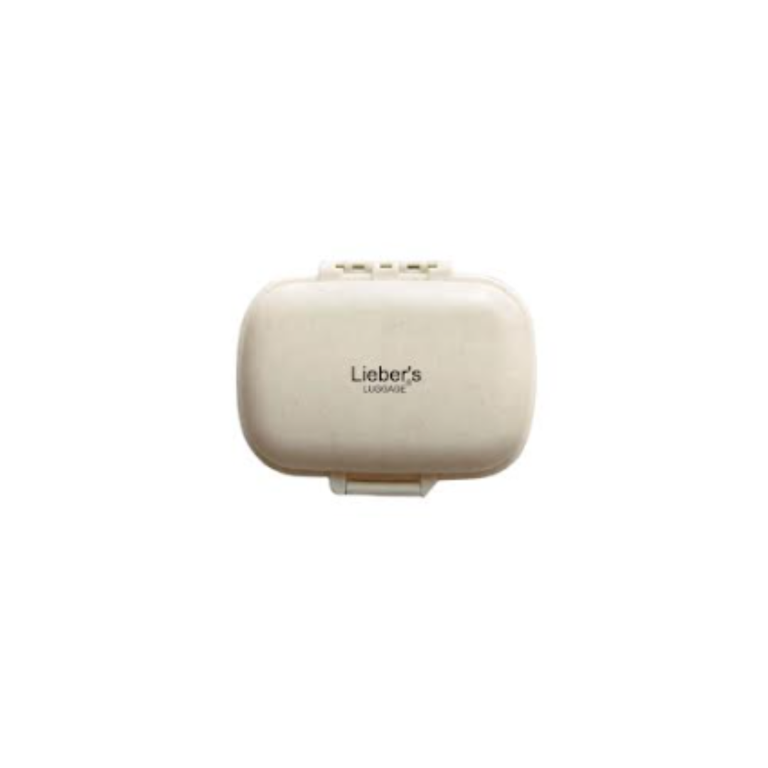 Lieber's Luggage® Lab Travel Pill Organizer Wheat Beige